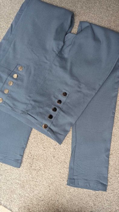 Spodnie elastyczne wysoki stan damskie s/m