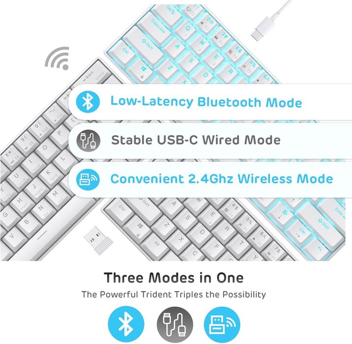 RK ROYAL KLUDGE RK61 bezprzewodowa klawiatura mechaniczna