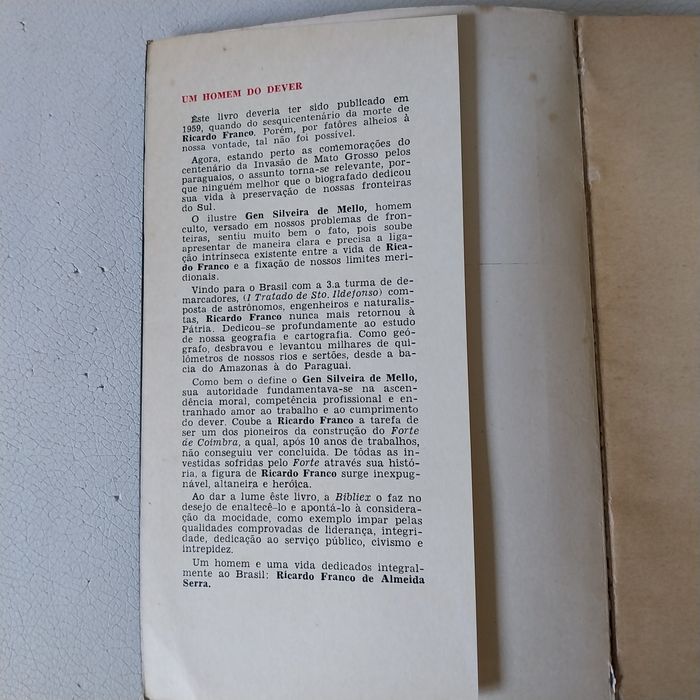 Livro "Um Homem do Dever" - Raul Silveira de Melo (BIBLIEx 1964)