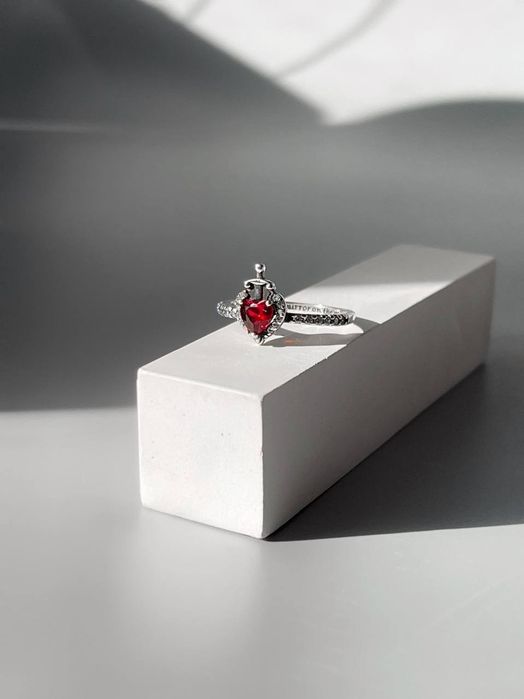 Срібна каблучка Серце різні кольори | Подарунок до 14 лютого | Нова