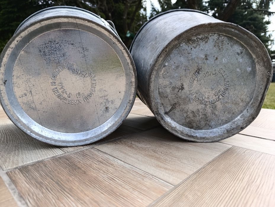 Wiadro/ wiaderko ocynkowane 2 szt.