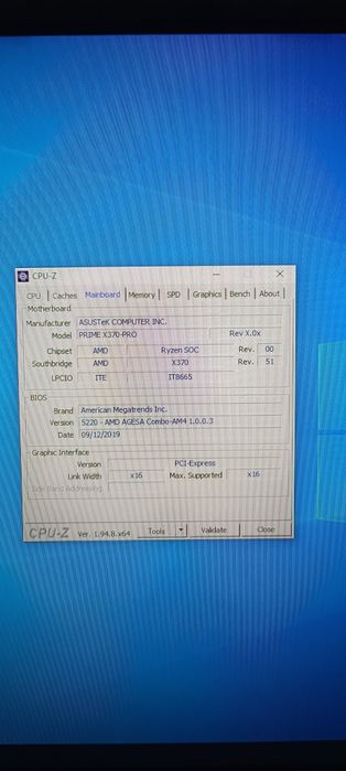 Продам комплект Ryzen 7 2700x+Asus prime  x370 pro