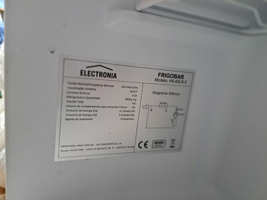 Frigorífico de escritório Electrónia