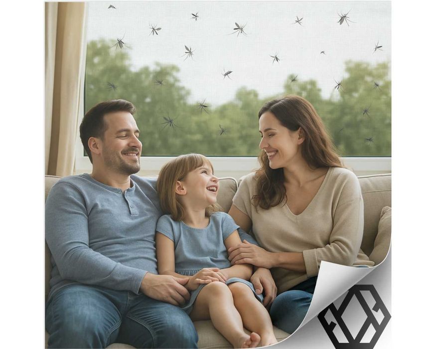 Moskitiera Siatka na Okno Siatka na Owady Komary + Rzep 150x130cm