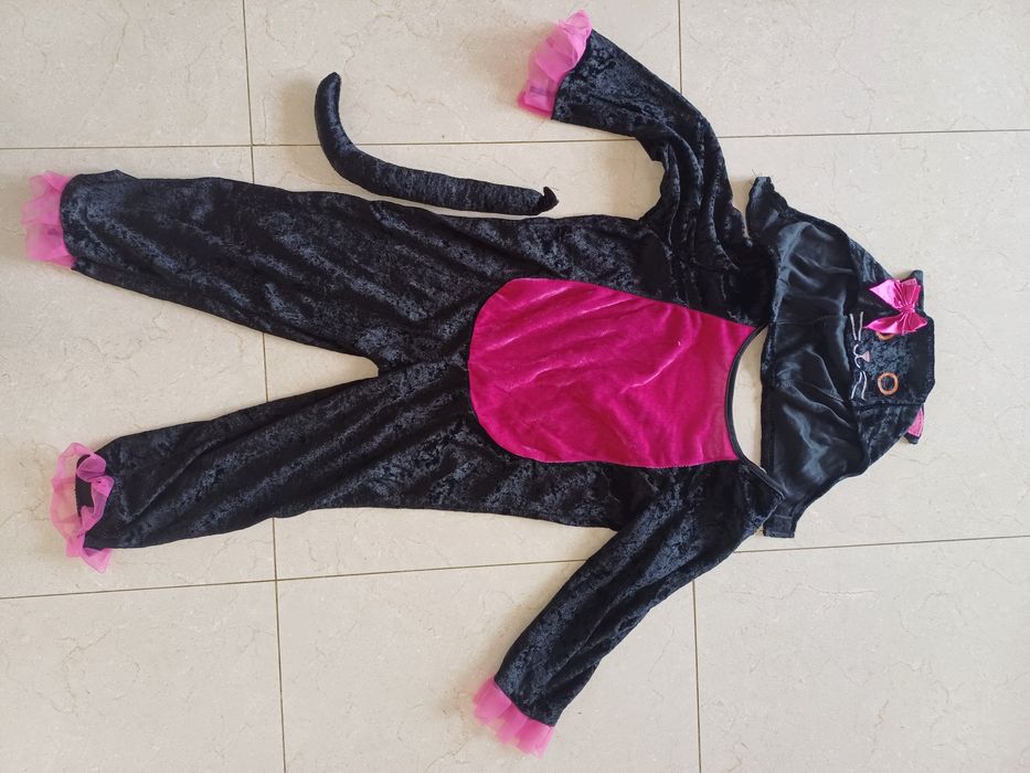 Fato Carnaval Gato para criança tamanho 92-104cm em excelente estado