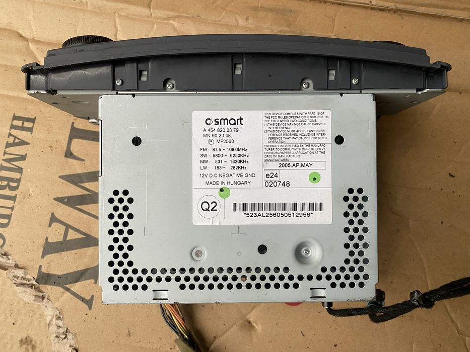 Smart 454 Forfour 04-06r Radio Oryginalne 2din Oryginał CD