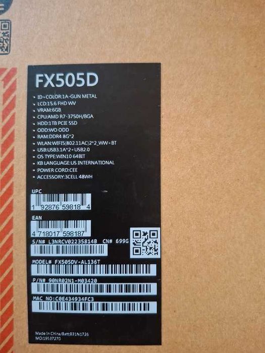 Laptop Asus Tuf Gaming