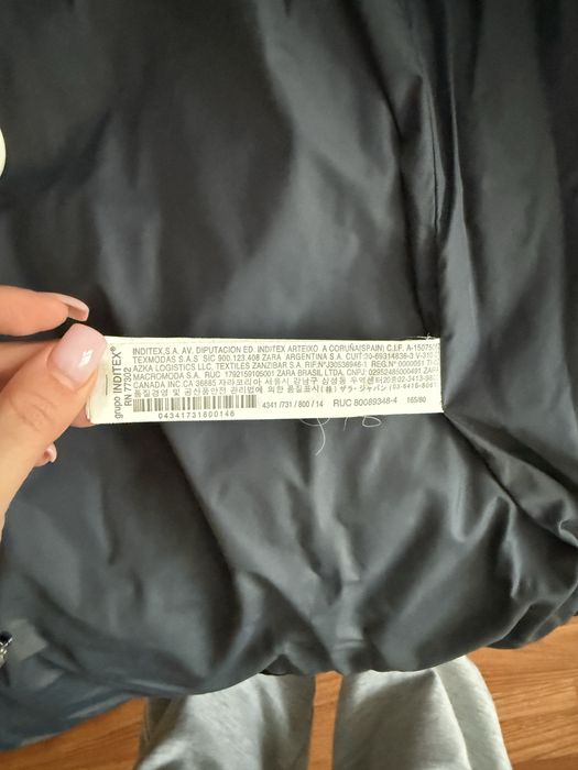 пуховик zara 164см, дитячий, 13-14р, чорний пуховик