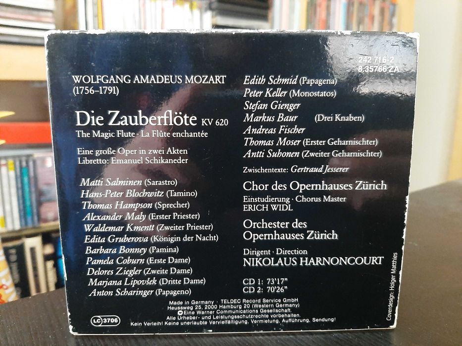 Mozart – Die Zauberflöte – Gruberova, Bonney, Salminen – Harnoncourt