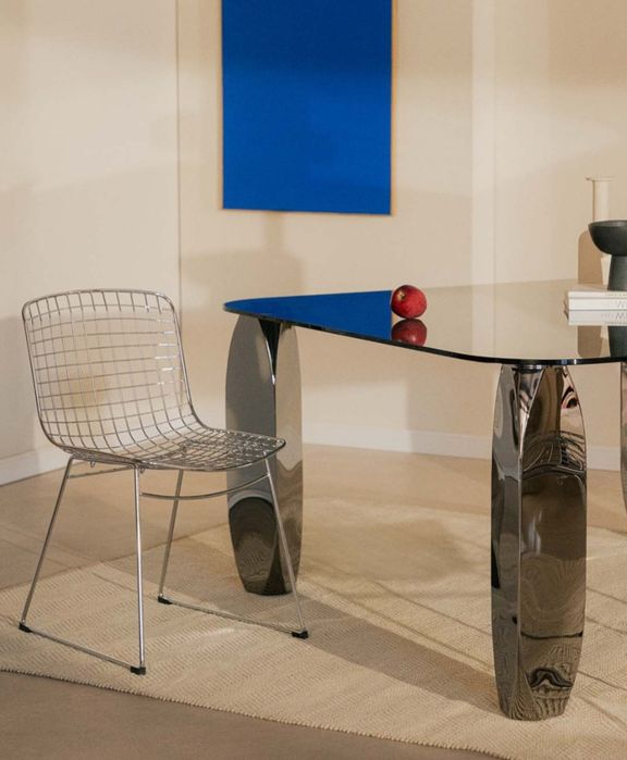 Conjunto 6 cadeiras de jantar cromado BERTOIA
