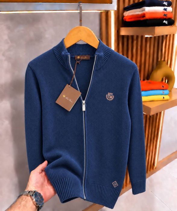 Кардиган Loro Piana синій чоловічий кардиган чоловічий синій