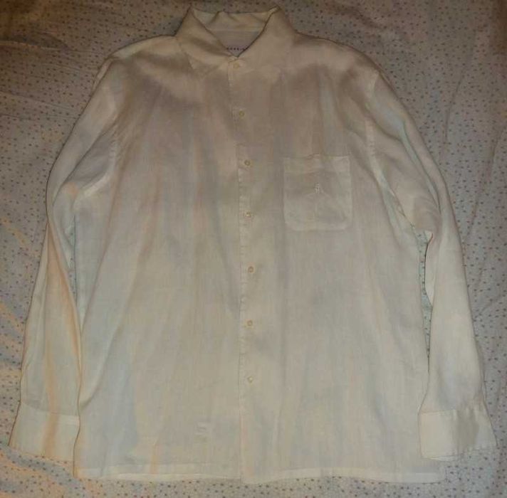 Camisa nova de linho creme Rodrigo XXL