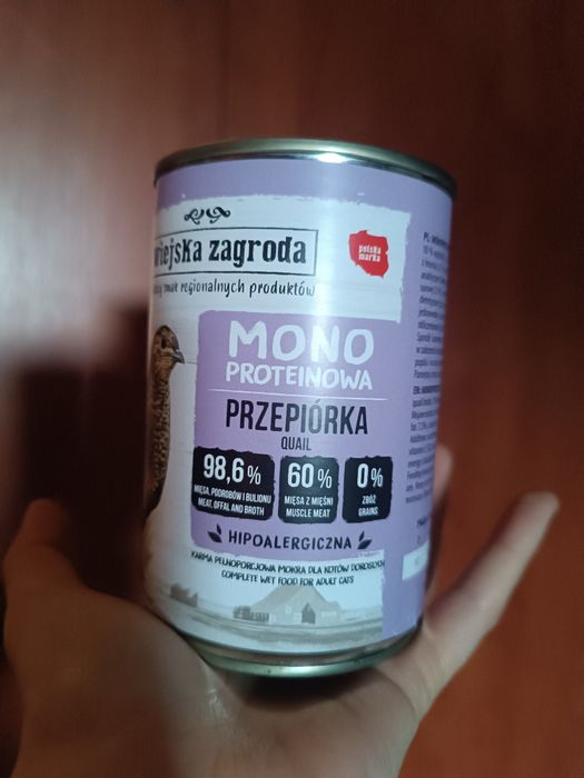 Mokra karma dla kota Wiejska Zagroda Przepiórka 400gx15