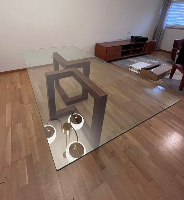 Vidro temperado 13 mm espessura, 220x110 cm