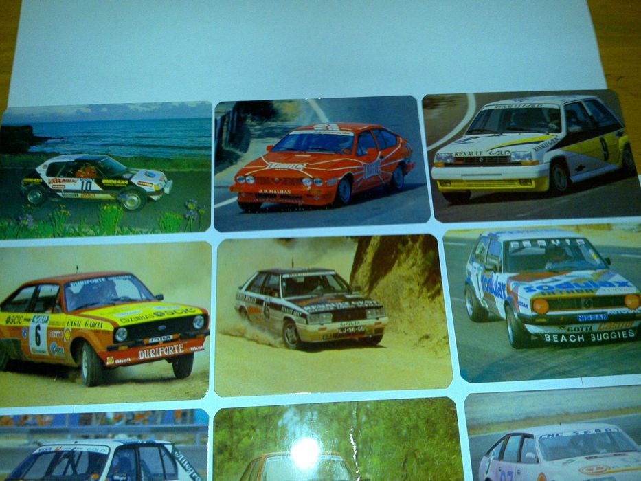 rallyes e velocidade 85-2ªsérie (12 calendários) coleção completa 1986
