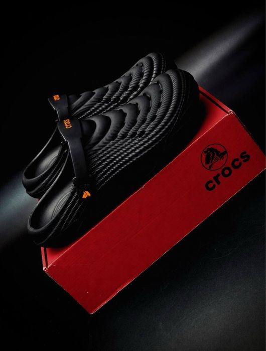 Мужские шлепанцы Crocs Black на любой вкус удобные мягкие кроксы черные