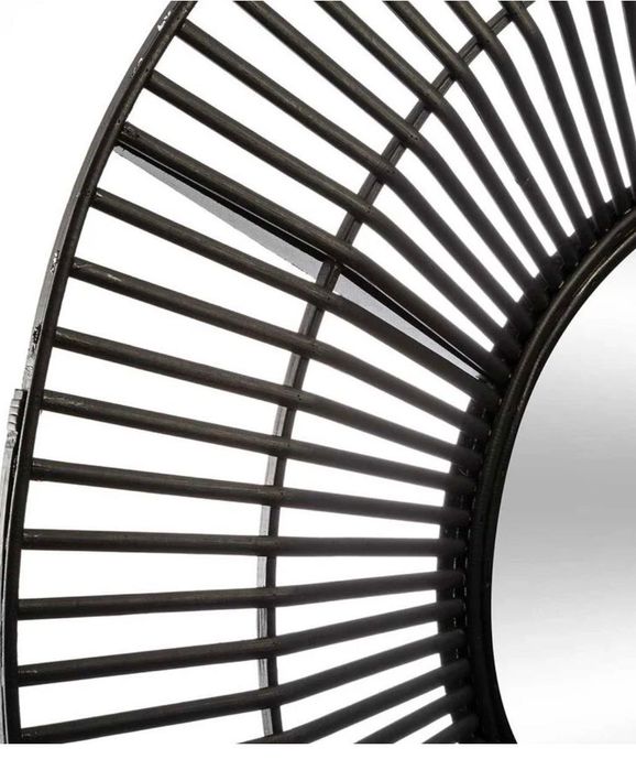 ESPELHO de parede preto em Bambu