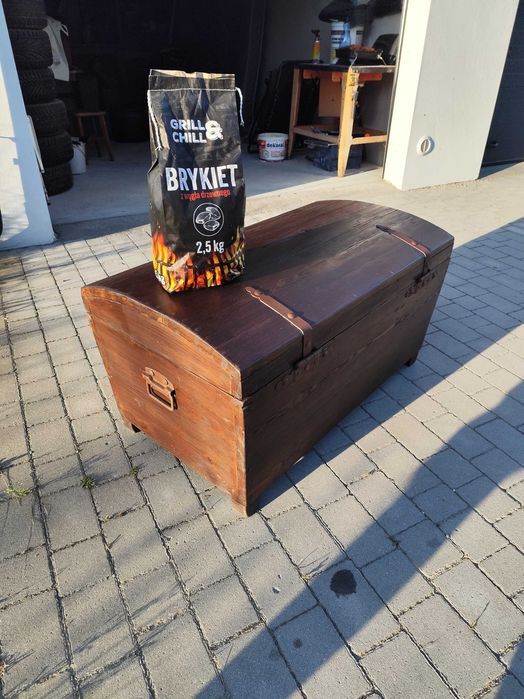 Kufer skrzynia drewniana duża