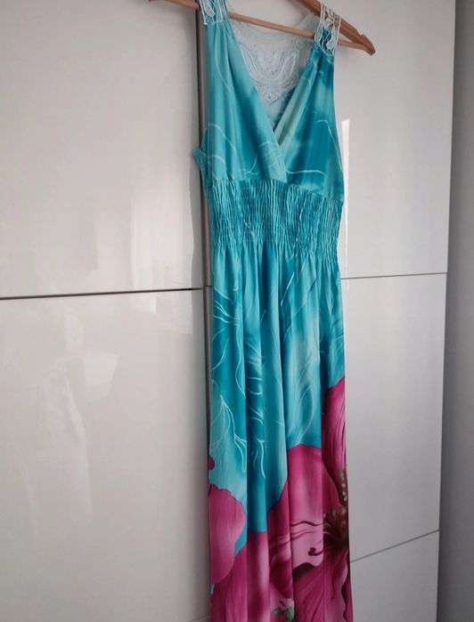 Sukienka letnia, piękne żywe kolory