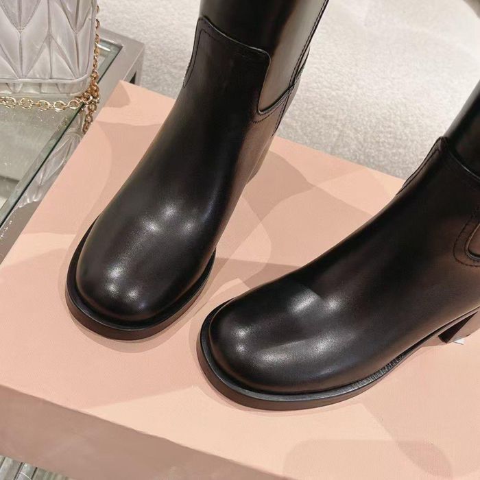 Kozaki Miu Miu black leather