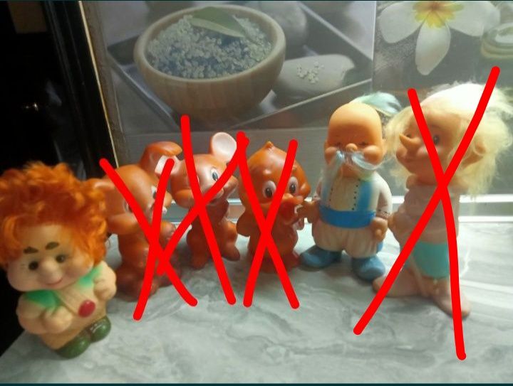 Советские резиновые игрушки коллекция ностальгия Буратино Карлсон