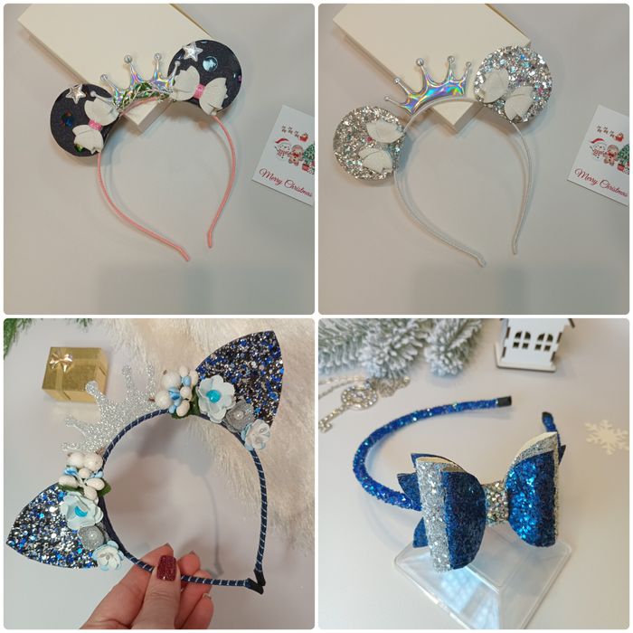 Зимові вушка. Новорічні обручі. Обруч з ягідками