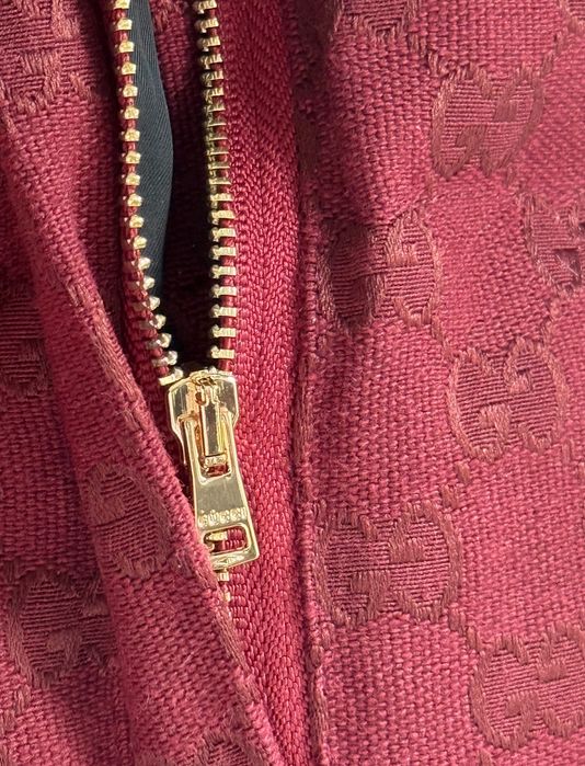 Kurtka Gucci bordowa nowa puch naturalny S