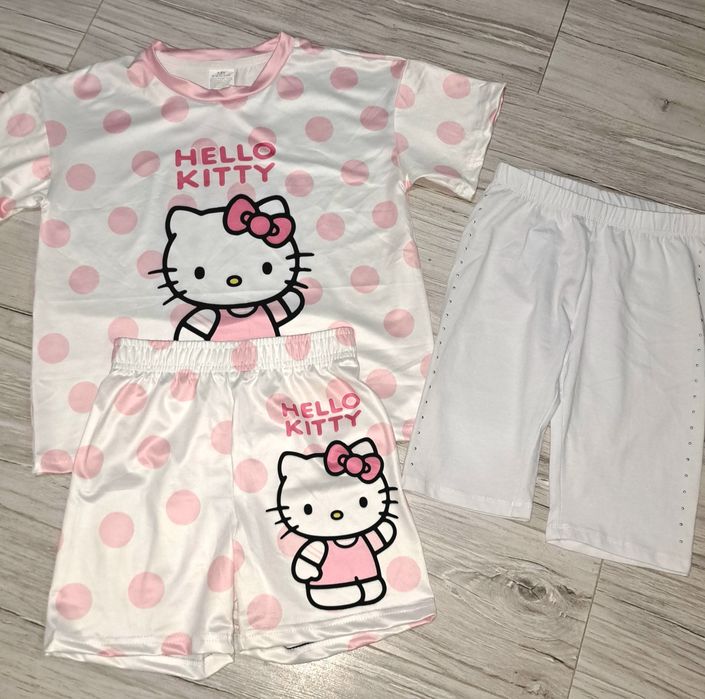 Zestaw hello kitty spodenki i bluzka 7/8l