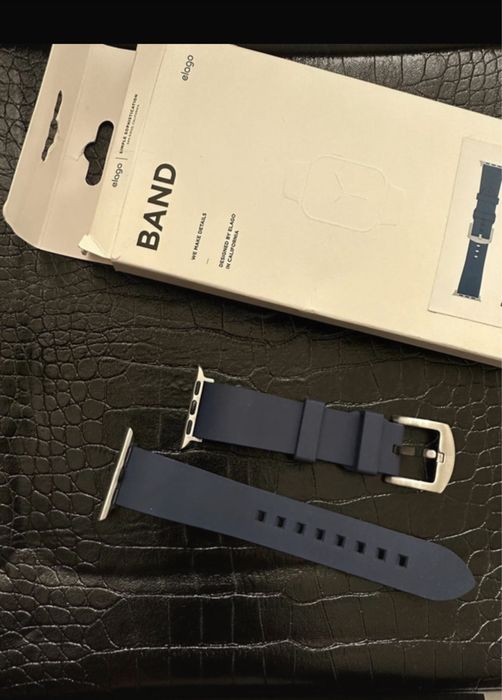 Nowy granatowy pasek gumowy do zegarka Apple Watch 38-41 mm