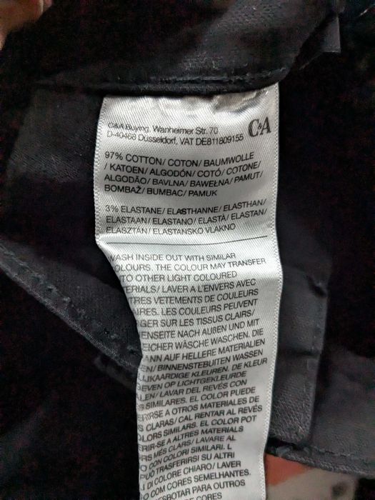 C&A czarne spodnie bojówki rozm. 38/32