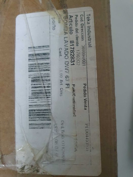 Motor de lavagem para máquina de lavar loiça teka