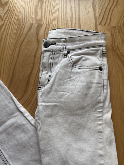 Białe spodnie jeansy Cheap Monday rurki 27/34 XXS y2k vintage