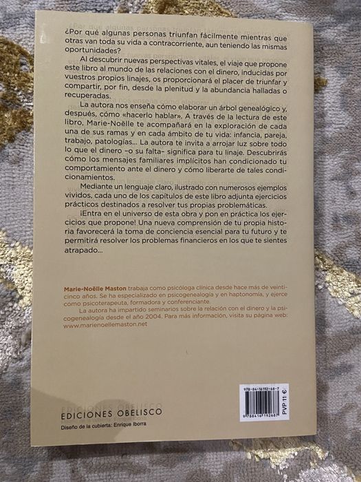 Livro novo em espanhol  psicogenealogia en torno al dinero y al exito
