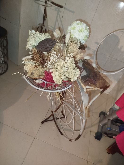 Bicicleta floreira, precisa pintura