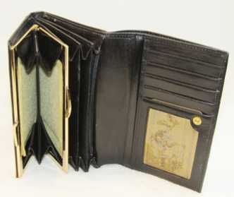 Carteira de Senhora em pele genuína Preta NOVA