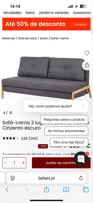 Sofá cama para duas pessoas