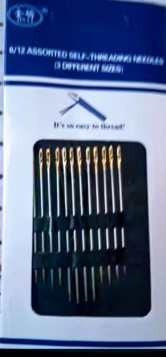 Иглы швейные для слепых слабовидящих иголки шитьё голки для слабозорих