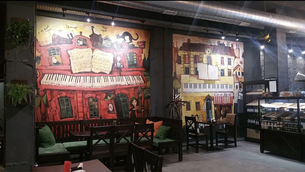 Роспись стен, розпис стін, аерографія