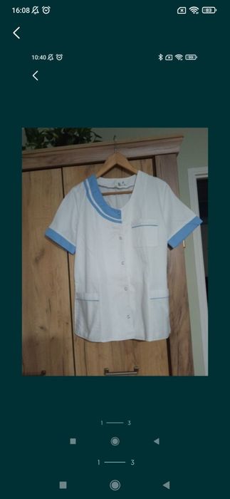 Fartuszek biały damski 36/38.