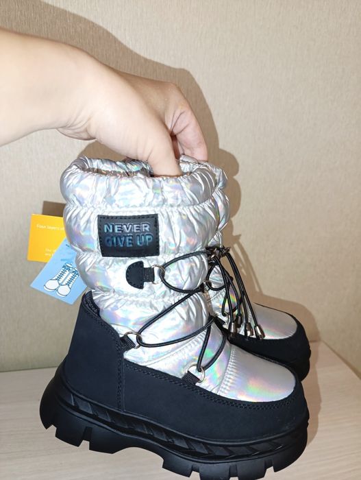 Зимові термо сапоги чоботи термо для дівчинки Зимние ботинки для девоч