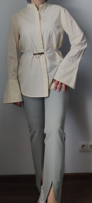 Кежуал штани брюки пудрово-блакитні S-M