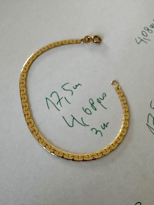 Bransoleta damska złota 17,5 cm , 4 gram galibardi płaska