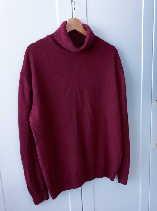 Sweter damski z kaszmiru i jedwabiu z golfem golf premium