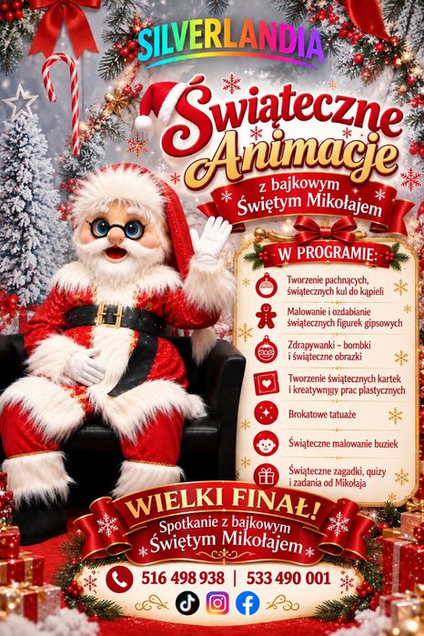 Święty Mikołaj – wizyty domowe | animacje świąteczne dla restauracji