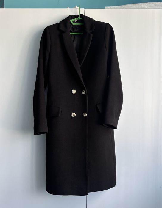 Пальто жіноче чорне S осінь-весна