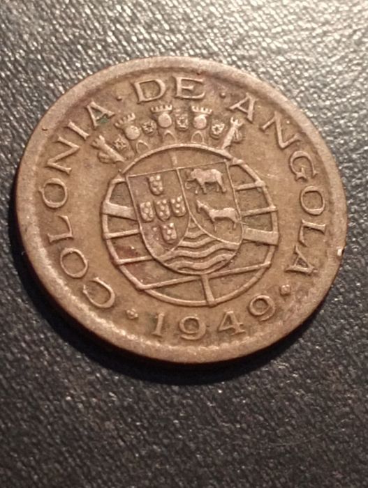 2 moedas 10 centavos	Angola 1948 e 1949 - Bronze - Soberbas