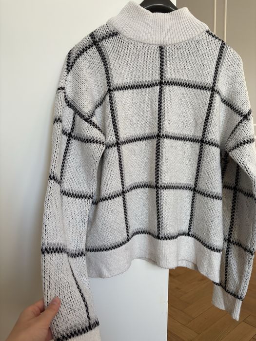 Sweter w kratę 36 S