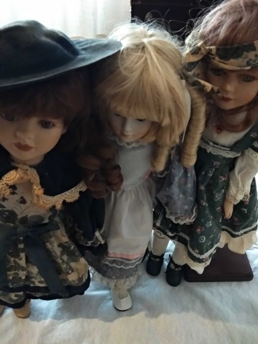 Lote de Bonecas Antigas + Boneco Marionete coleção