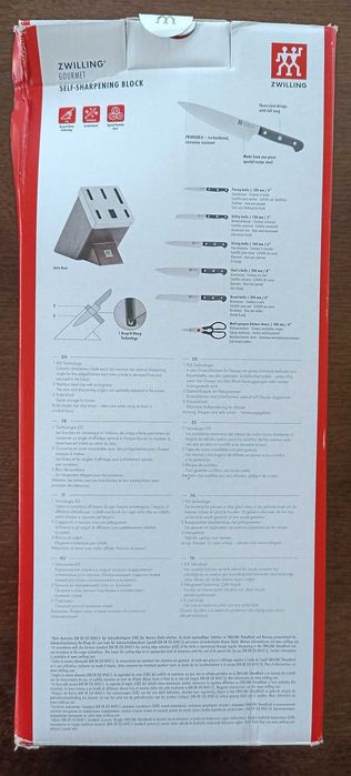 NOWY Zwilling Gourmet Zestaw noży w bloku samoostrzącym 7 el. komplet