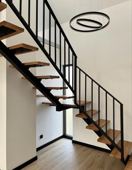Schody drewniane , stalowe loft